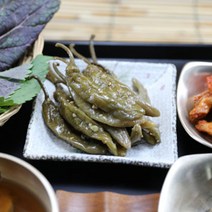 국내산 삼채 된장고추 장아찌 400g 부추뿌리를넣어 건강하게, 1개