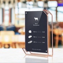카페메뉴판 투명 디자인 식당 테이블 미용실 탁상액자, 쿠팡 본상품선택