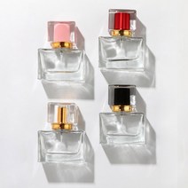 컬러 뚜껑 향수 소분 공병 스프레이 용기 30ml, 레드