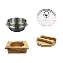 국산 통3중 스텐 뚝배기 (세트X) 인덕션 계란찜 전골 찌개 삼계탕 밥솥 솥밥 내열 냄비, 통3중 스텐 뚝배기-1호