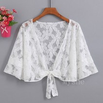 [Myshe]여성 여름 패션 볼레로 가디건 쉬폰 가디건 M3 S100722