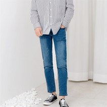 남자 데님 일자 워싱진 큰사이즈 팬츠