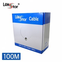 랜스타 CAT.6 FTP 랜케이블 100M-(회색) 단선 24AWG, LS-6FTP-100MG, 1box