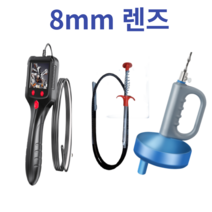 [샘샘] 고화질 산업용 내시경카메라 배관 누수탐지 하수도막힘 누수탐지 자동차 정비, 10M+배관청소+스프링청소기, 1개