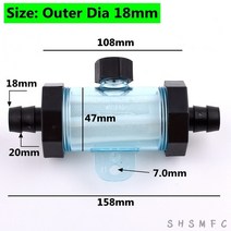 여과재 스폰지 수족관여과기 어항용품 1PC 8/10/12/14/18/22mm 파고다 호스 필터 정원 관개 피팅 수족관 투, 05 Outer Dia 18mm_01 1PC