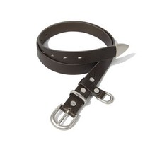 VIVASTUDIO STUD LEATHER BELT VERA PELLE BROWN