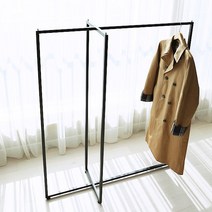 코코디피 십자 파이프 옷가게 인테리어 주문제작 행거 철제 튼튼한 디자인 옷걸이, 브론즈붓칠