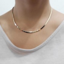 - 14k 18k 모던데이 뱀줄3mm 목걸이