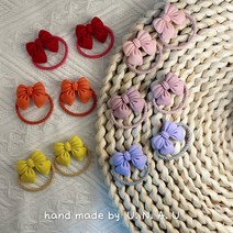 유나유 리본 머리끈 2P