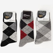 남성 가을 겨울 아가일 패턴 장목 신사양말 3종 5p