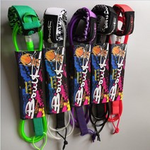 6 피트 7mm 다채로운 발 끈 고질 tpu 서핑 보드 밧줄, green