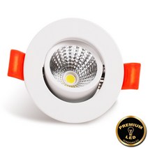 LED 다운라이트 2인치 COB 직회전 3W 주광색 전구색 주백색, DS 주백색