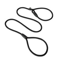 팝독스트링 방폭펀치 P체인산책독견인끈탈탈방지중대형견매개끈, 블랙, 0.6*120Cm