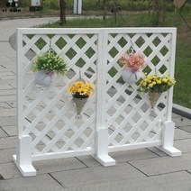 방부 래티스 라티스 방부목 pvc래티스 담장 고급형 원목 휀스 목재 울타리, 단일사이즈, 화이트 90x90CM