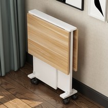 확장형 접이식 식탁 2인용 4인용 아일랜드 트랜스포머 올인원 폴딩 조립식 원목 테이블, 1206072 싱글테이블 월넛색상 + 점