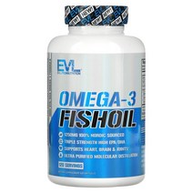 EVLution Nutrition 오메가 3 피쉬 오일 소프트젤, 60 개