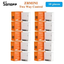 SONOFF ZBMINI Zigbee 3.0 미니 스마트 스위치 DIY 양방향 모듈 eWelink APP 제어 ZBBridge Aelxa Google 홈으로 작동 필요, 10 pieces_