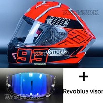 스키헬멧 X14 X-14 X-Spirit 3 Marquez 4 Kask 헬멧 풀페이스 바이크 오토바이 레드 앤트 라이딩 모토크로스 레이싱, [04] XXL, [12] with Revo blue Visor