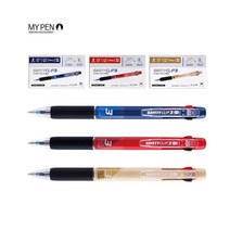 마이펜 세이프티클립 3색 유성 볼펜 0.5mm / 0.7mm (12자루), 0.5mm 네이비