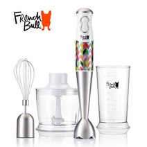 [프렌치불] 명품 토네이도 핸드블렌더 세트 4in1, PDH-5001W 화이트