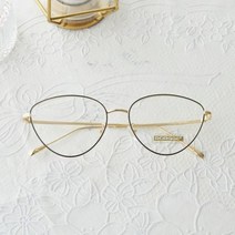 janey.jun 깔라 트라이앵글 1 - 블랙 골드 triangle 메탈 안경테