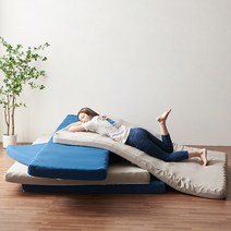 코코 기절초폼 매트리스 접이식 토퍼 멀티싱글 7cm MS, 네이비, 퀸 Q