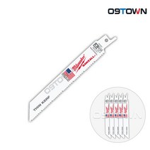 밀워키 48-00-5091 컷쏘날 목재 금속 플라스틱용 6인치 5pcs