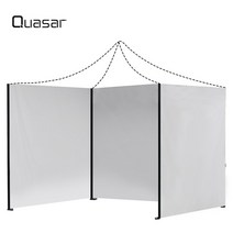 자바라천막 주차장캐노피 접이식천막QUASAR 3x3m(10x10Ft) 접이식 천막 Pergola 구조 전망대 캐노피 텐트, 04 white side walls