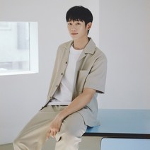 마인드브릿지 정해인 린넨라이크세미오버반팔셔츠 MXWS3131 133166