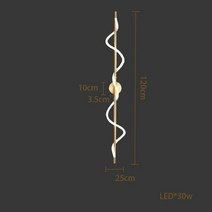 LED 북유럽 황금 흰색 미니멀리즘 디자이너 램프 조명 펜던트 식당용, 32.Wall lamp 120cm - Black-neu