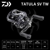 다이와 루어낚시 베이트 릴 Tatula 80 SV TW 민물, 오른손, 20 스파이더 SV 7.1 속도 비율