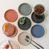 국산 실리콘 컵받침 코스터 주문제작 홈카페 찻잔, 크라운 컵받침 아이보리