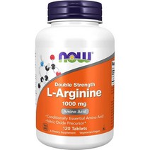 NOW 보충제 L-Arginine 1 000mg 일산화질소 전구체* 아미노산 120