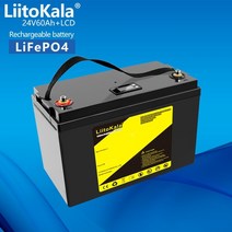 인산철 배터리 밧데리 24v 60ah 80ah lifepo4 전원 8s 29.2v rv 캠핑카 골프 카트 오프로드 오프 그리드 태양풍, 24v60ah-LCD