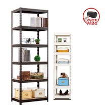 [폴던스랙] 40 30 높이 160 (cm) 6단 코팅상판 무볼트 철재 앵글선반, 화이트앵글