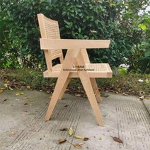 이케아 라탄 의자 카페 1인용 식탁 원목 라탄 흔들 스툴 야외 북유럽 거실 맞춤형 순수 단단한 등나무 안락 식당 홈스테이 디자이너 발코니 라운지, 나무 색상