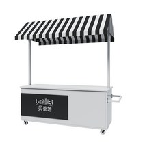 이동식 가판대 진열대 판매대 카트(백화점 플리마켓 스낵 노점상 야시장), 로고 추가 (선택하시면 따로 연락드립니다.)