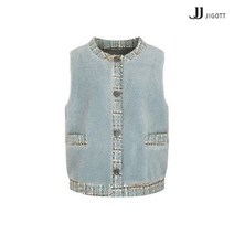 JJ지고트 트위드 배색 양모 베스트 GMBA3FS53