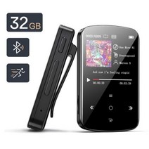 미니 블루투스 MP3 플레이어 MP4 HiFi 음악 모션 휴대용 64GB HD 초박형 터치 스크린 전자 책 녹음/FM 라디오/비디오, Black_16GB, 01 Black_02 16GB