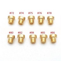 Delorto bwm Motoforce 기화기 인젝터 노즐 크기 50200 용 6mm 5mm 스레드 오토바이 메인 제트 M6 M5 키트 10 개 팩, 72-86 (M6), 72-86 (M6)