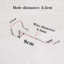 30/50 조각 탄소 강철 못 플레이트 보드 후크 차고 작업 숍 스토리지 철강 조직 도구, [05] 3.2 cm length 10cm, [02] 50pcs