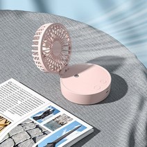 휴대용에어컨 소형에어컨 미니에어컨 미니 접이식 물 냉각 팬 가습 에어컨 쿨러 조명 타이머 데스크탑 테이, 02 분홍색