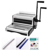 현대오피스 페이퍼프랜드 플라스틱링+와이어링 겸용제본기 ST-4500RW+링+표지 증정, 단품