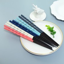웨이브 옻칠 우드수저 나무 젓가락, 코랄