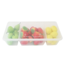 타이코플라스 PP 내열 직사각 3칸 일회용 도시락 용기 + 뚜껑, 10개입, 8개