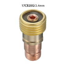 황동 콜렛 바디 스터비 가스 렌즈 커넥터 티그 WP-17 18/26 토치 손전등 액세서리 부품 메쉬 포함, 03 17CB20G 2.4mm