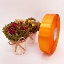 포장 리본 끈 제이제이리본 고밀도주자 20mm 25mm 76컬러 (길이 45M) 공단리본, 주황