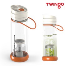 WUB493525트윙고 티메이커 오토 물병 500ML 비비드오렌지 등산