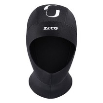 서핑모자 서프 버킷 햇 물놀이 새로운 남성 여성 네오프렌 다이빙 후드 스트레치 잠수복, 검은색, XL