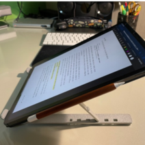 태블릿 필기 거치대 휴대용 아이패드 드로잉 그림 받침대 갤럭시탭 7S  프로 12.9 접이식 높이조절 책상 스탠드, 블랙